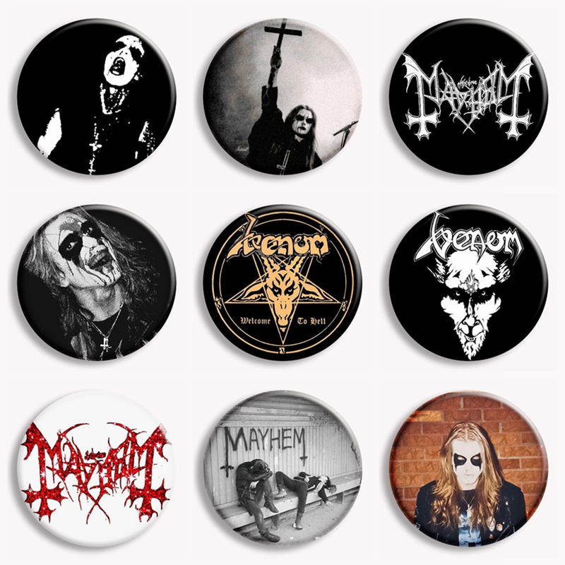 Vintage Collectible Pins - Rock Mayhem Band Spilla con bottone