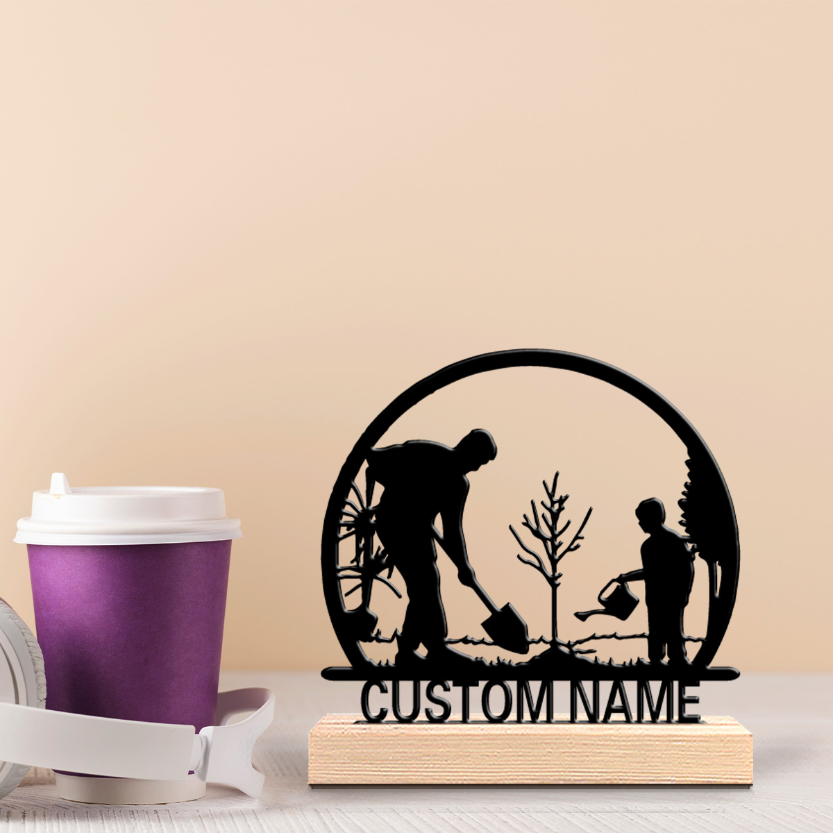 Vintage Collector - Decorazione da Scrivania Personalizzata con Base