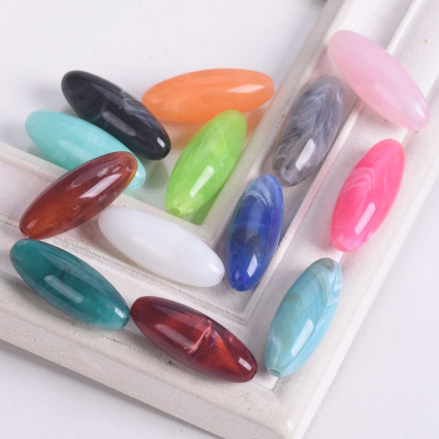 Vintage Collectible Marbles - 10 pezzi di perline sfuse in