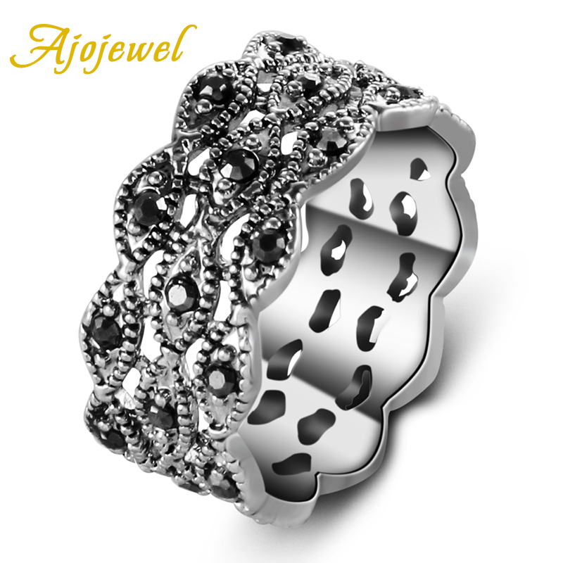 Vintage Collectible Items - Ajojeel anello con strass a 3