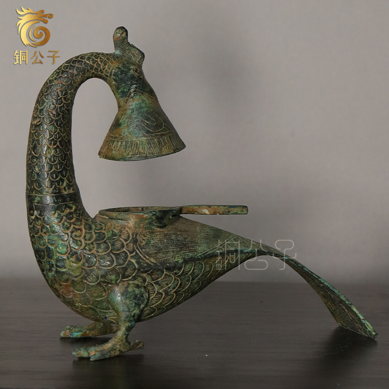 Collectible Vintage Lamps - Lampada per uccelli fenice a coda