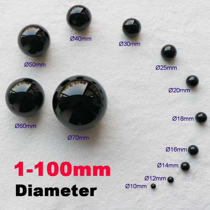 Vintage Collectible Marbles - Sfere di Vetro Nero 1-100mm, Perline