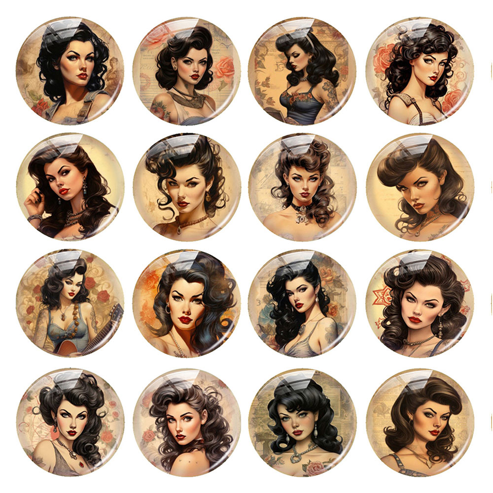 Vintage Collectibles For Sale - Cabochon in Vetro Vintage con Foto