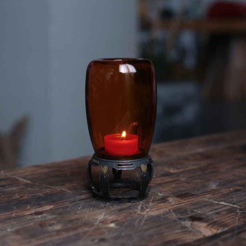 Collectible Vintage Lamps - Portacandele in Vetro Vintage, Decorazione Zen,
