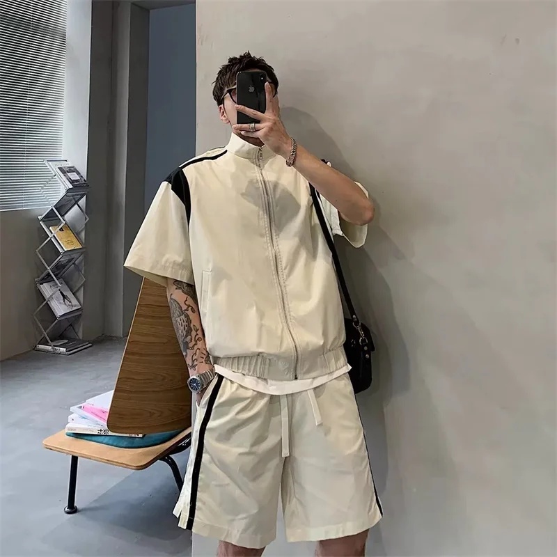 Vintage Zipper - Tuta da uomo a blocchi di