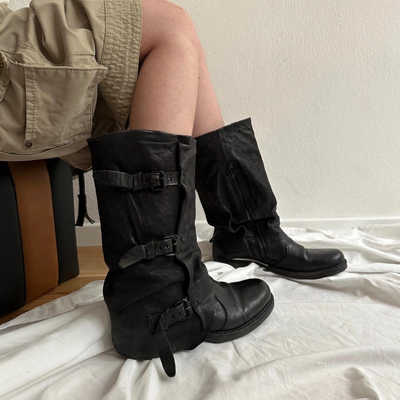 Stivali da donna neri a metà p - Vintage Zipper recensione e prezzo